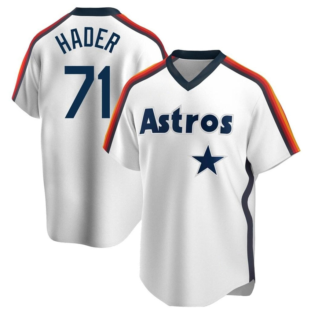 Ldoa H.Astros #71 Josh Hader Player White Cooperstown Collection T-shirt Stitched Jerseys