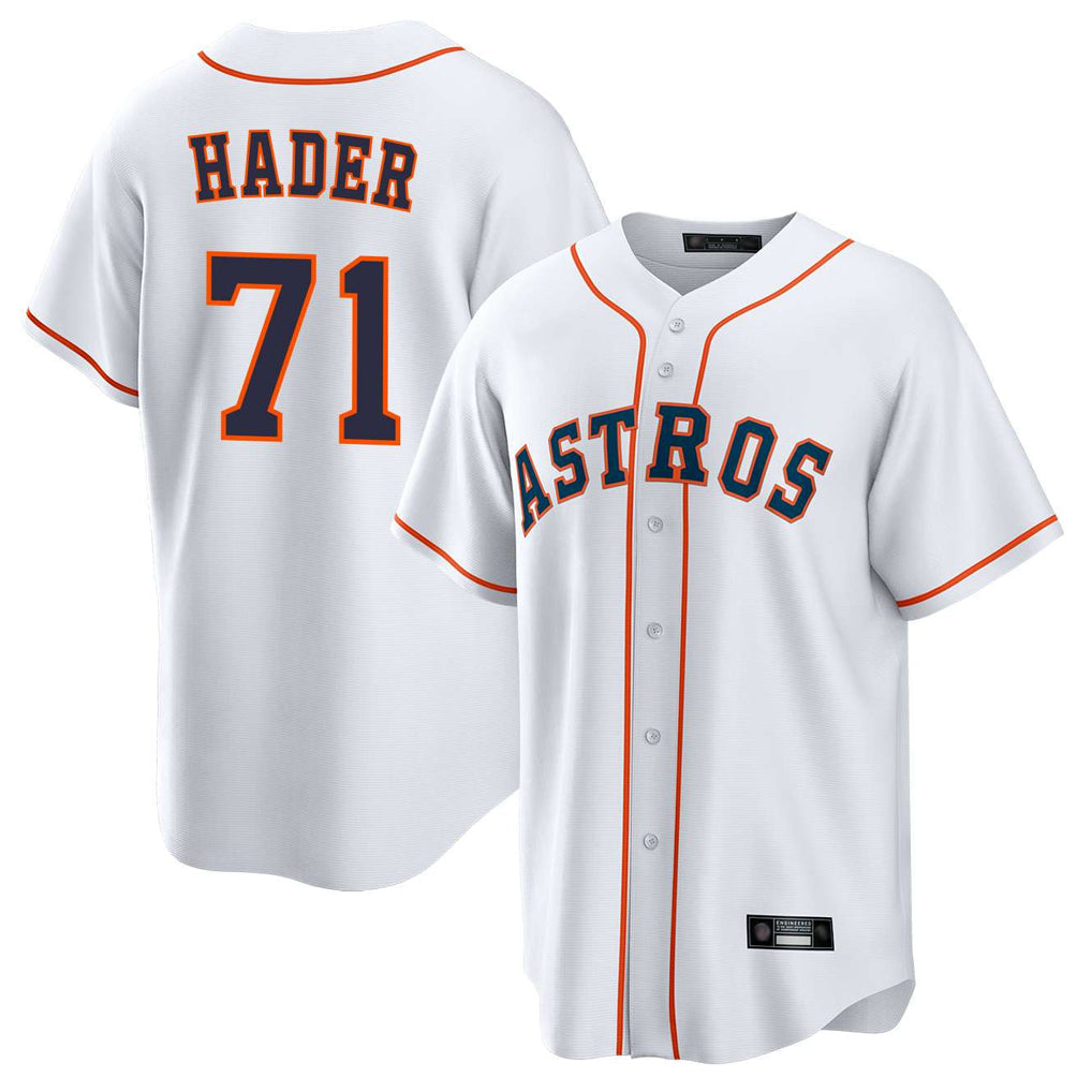 Ldoa H.Astros #71 Josh Hader Player White Home Game Stitched Jerseys