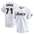 Ldoa H.Astros #71 Josh Hader Player White Throwback Cooperstown Collection Limited Stitched Jerseys