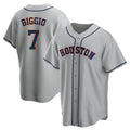 Ldoa H.Astros #7 Craig Biggio Player Gray Home Game Stitched Jerseys