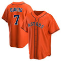Ldoa H.Astros #7 Craig Biggio Player Orange Home Game Stitched Jerseys