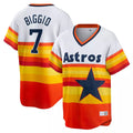 Ldoa H.Astros #7 Craig Biggio Player Rainbow Cooperstown Collection T-shirt Stitched Jerseys
