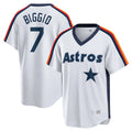 Ldoa H.Astros #7 Craig Biggio Player White Cooperstown Collection T-shirt Stitched Jerseys
