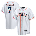 Ldoa H.Astros #7 Craig Biggio Player White Home Game Stitched Jerseys