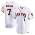 Ldoa H.Astros #7 Craig Biggio Player White Home Limited Stitched Jerseys