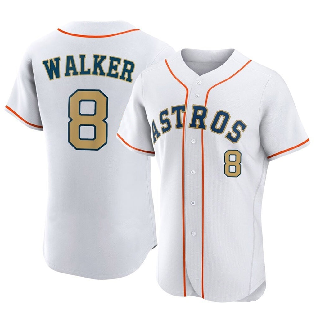 Ldoa H.Astros #8 Christian Walker Player Gold Collection Limited Elite Home Stitched Jerseys