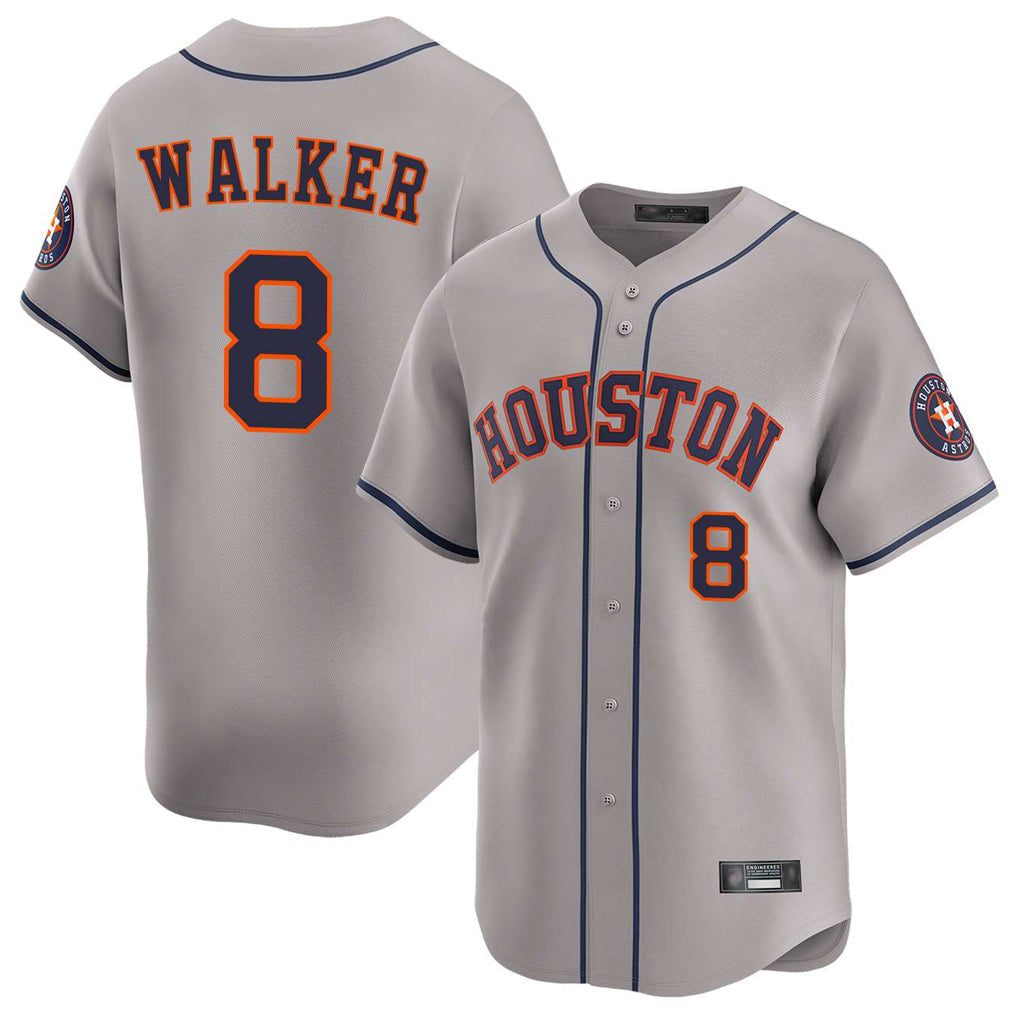 Ldoa H.Astros #8 Christian Walker Player Gray Home Limited Stitched Jerseys
