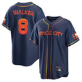 Ldoa H.Astros #8 Christian Walker Player Navy City Connect Home Game Stitched Jerseys