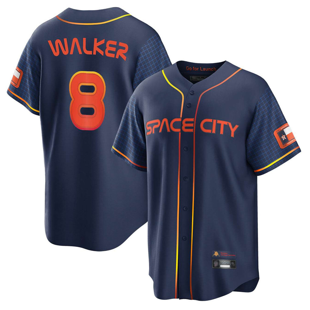 Ldoa H.Astros #8 Christian Walker Player Navy City Connect Home Game Stitched Jerseys