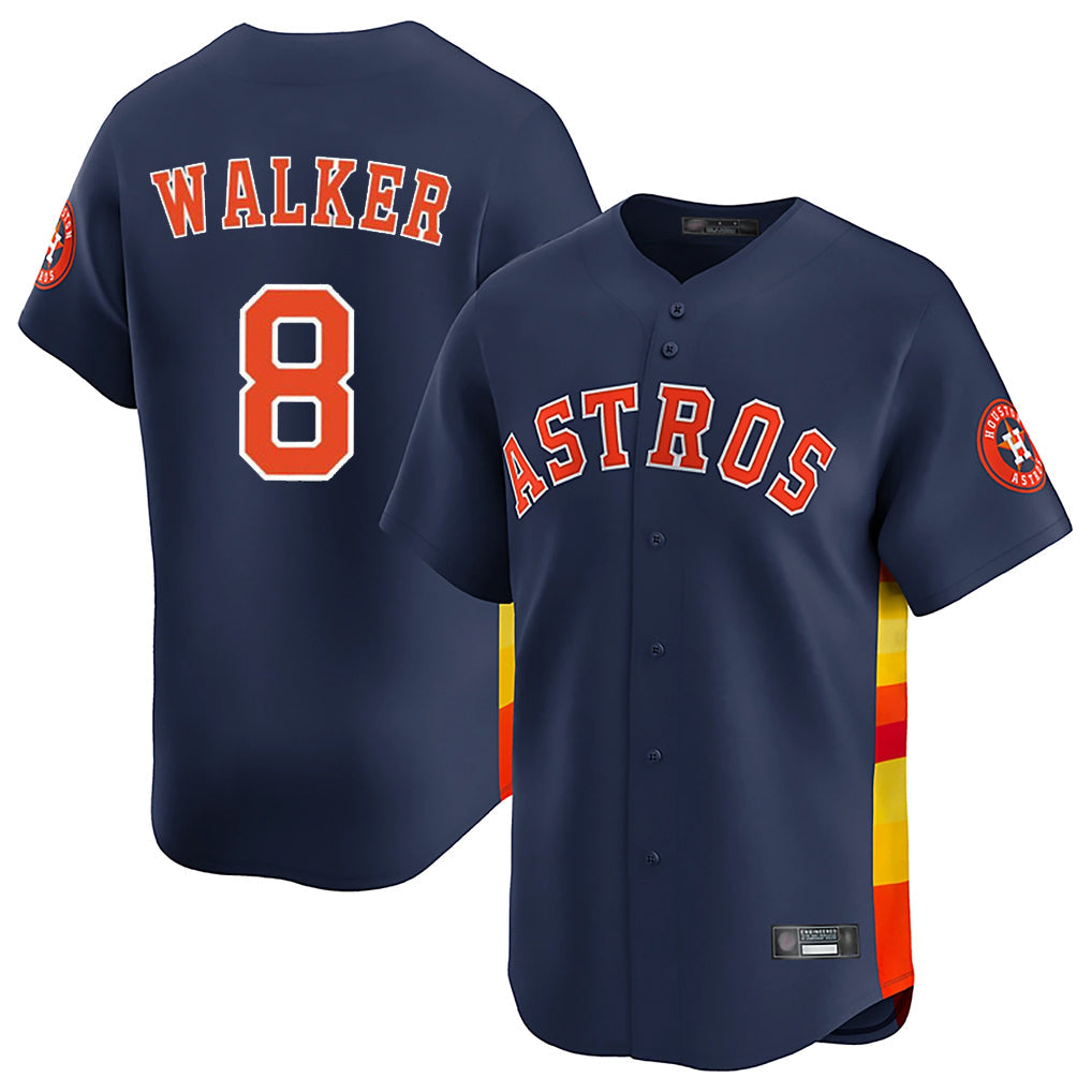Ldoa H.Astros #8 Christian Walker Player Navy Home Limited Stitched Jerseys