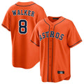 Ldoa H.Astros #8 Christian Walker Player Orange Home Game Stitched Jerseys