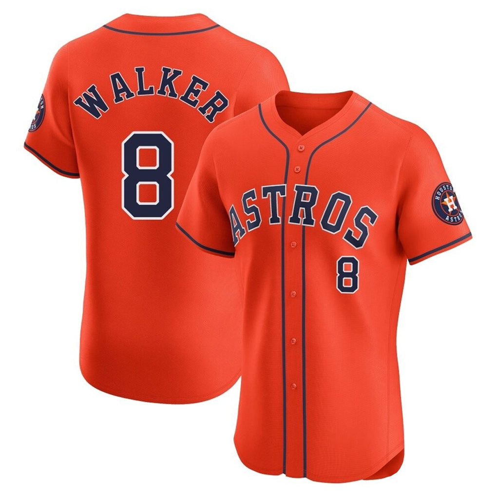 Ldoa H.Astros #8 Christian Walker Player Orange Home Limited Elite Stitched Jerseys
