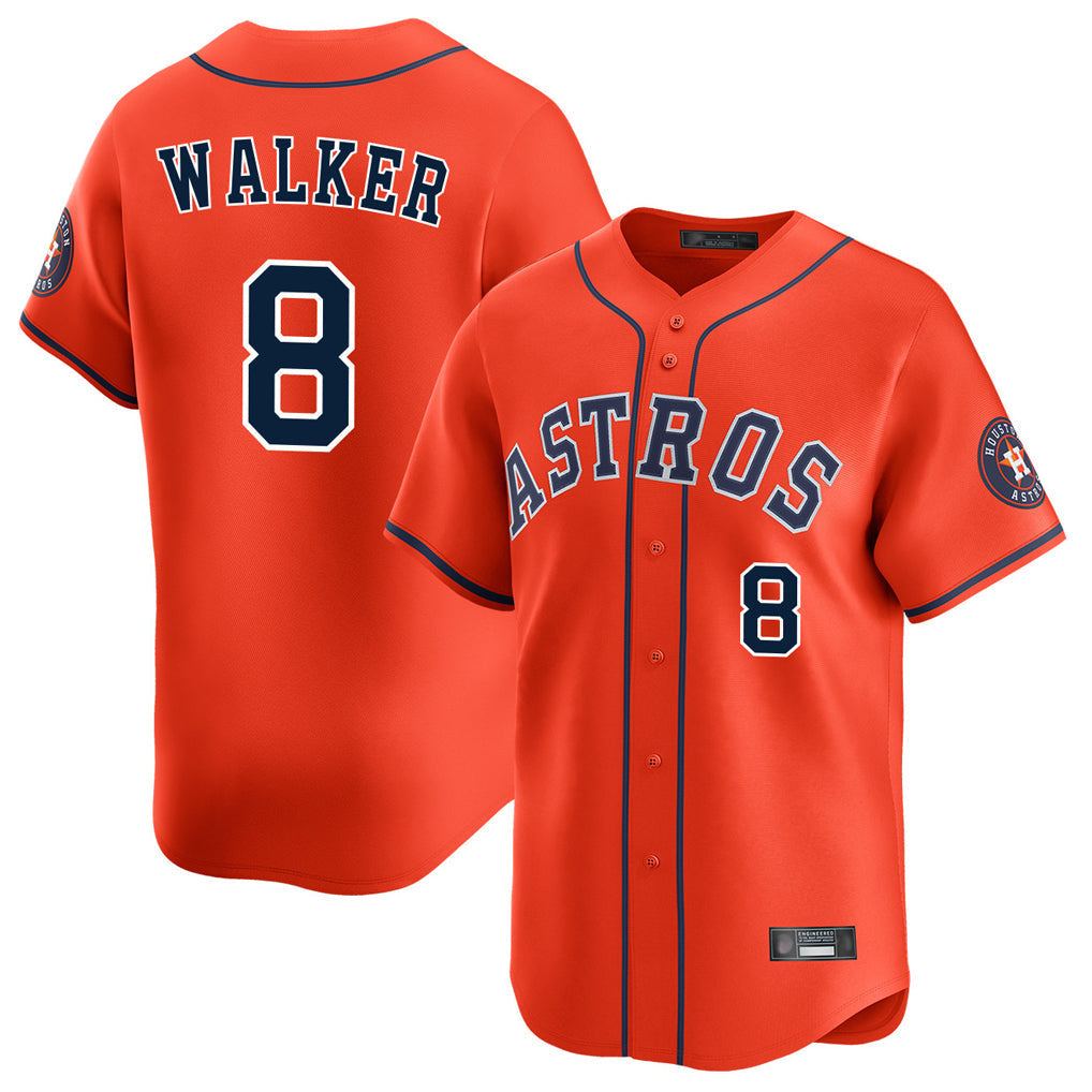Ldoa H.Astros #8 Christian Walker Player Orange Home Limited Stitched Jerseys