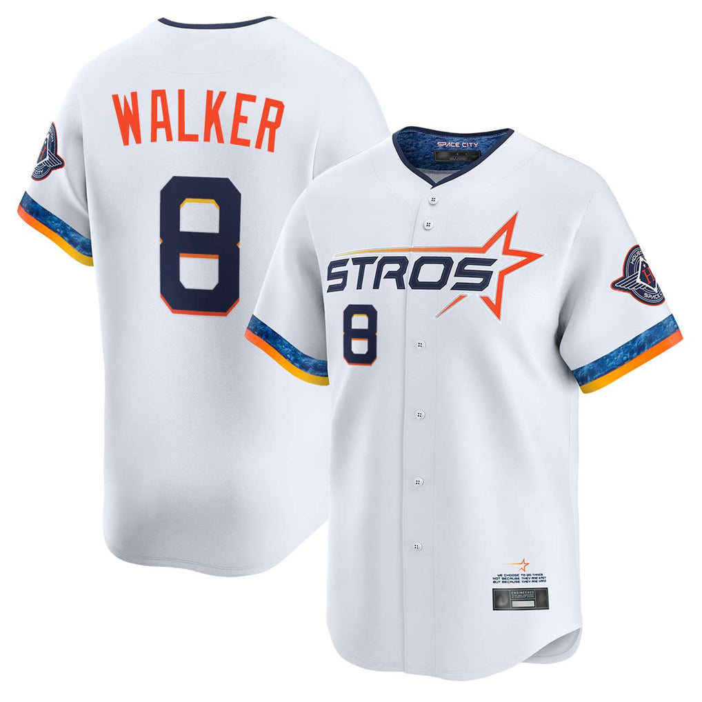 Ldoa H.Astros #8 Christian Walker Player White City Connect Limited Home Stitched Jerseys
