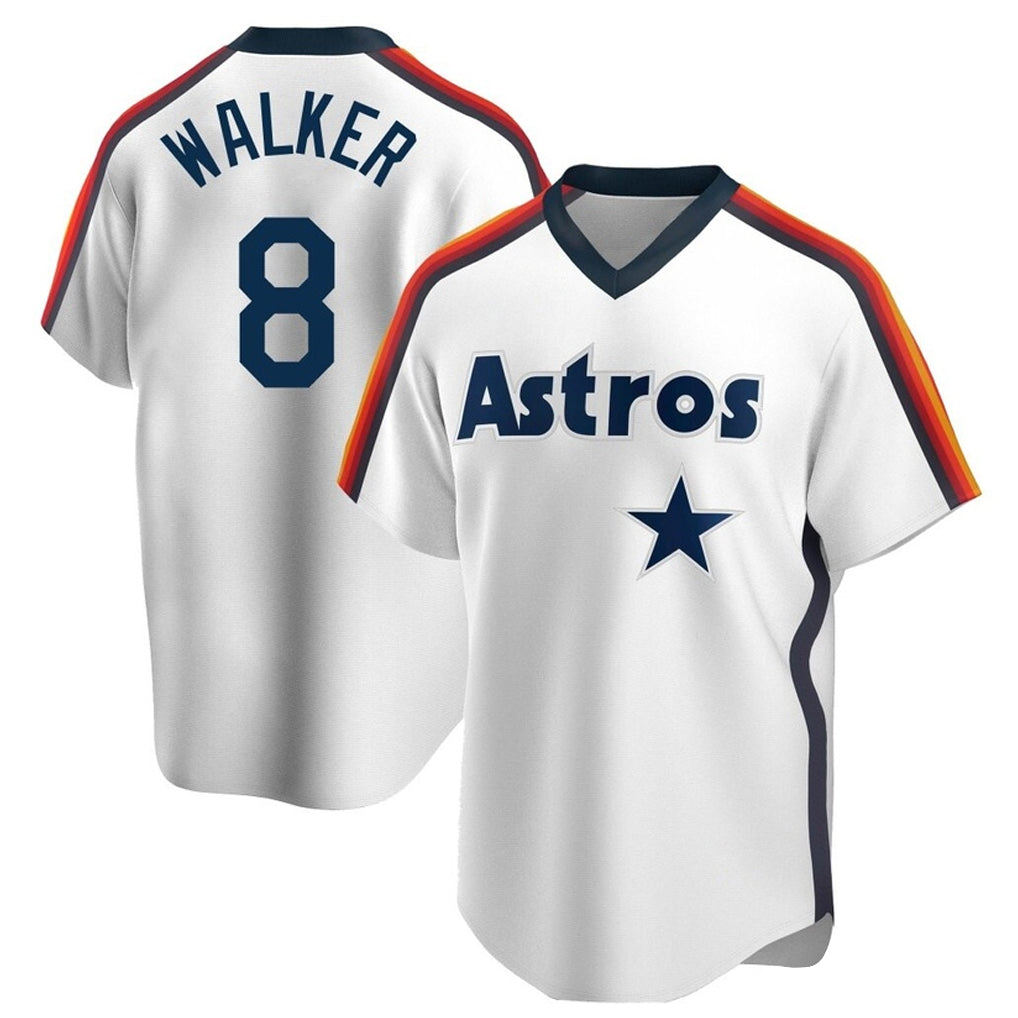 Ldoa H.Astros #8 Christian Walker Player White Cooperstown Collection T-shirt Stitched Jerseys