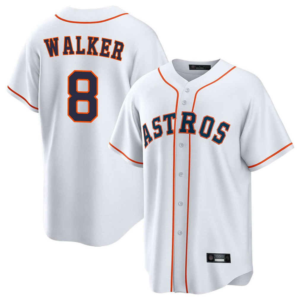 Ldoa H.Astros #8 Christian Walker Player White Home Game Stitched Jerseys