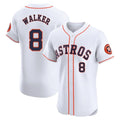 Ldoa H.Astros #8 Christian Walker Player White Limited Elite Home Stitched Jerseys