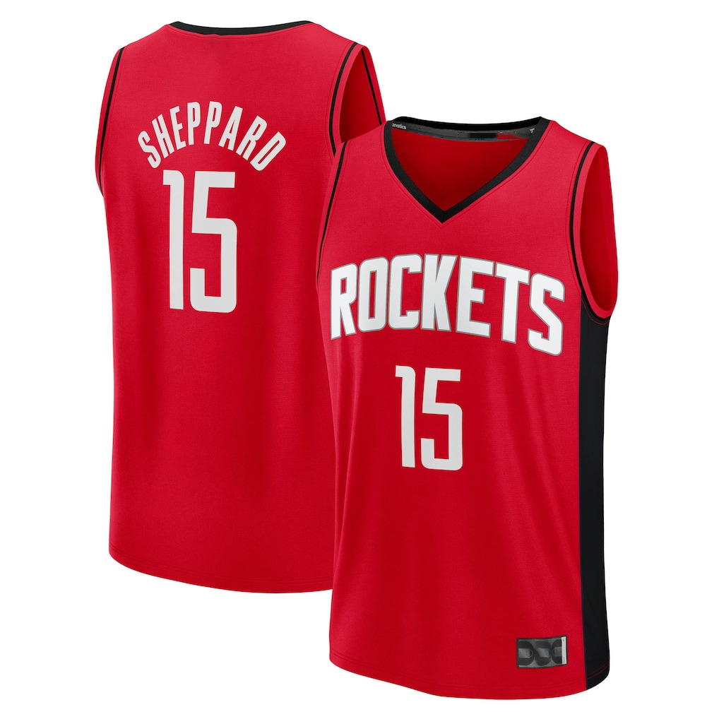 Ldoa H.Rockets #15 Reed Sheppard Red Fast Break Replica Stitched Jerseys-Icon Edition