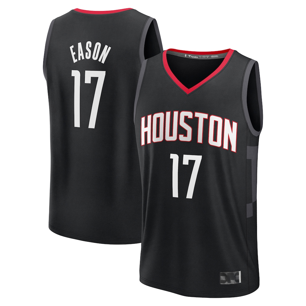 Ldoa H.Rockets #17 Tari Eason Black Fast Break Replica Player Stitched Jerseys-Statement Edition
