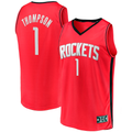 Ldoa H.Rockets #1 Amen Thompson Red Fast Break Replica Stitched Jerseys-Icon Edition