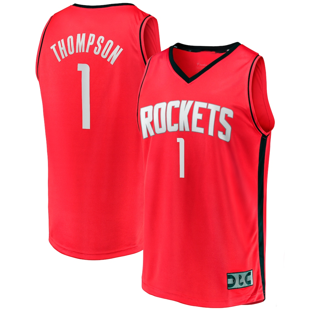 Ldoa H.Rockets #1 Amen Thompson Red Fast Break Replica Stitched Jerseys-Icon Edition