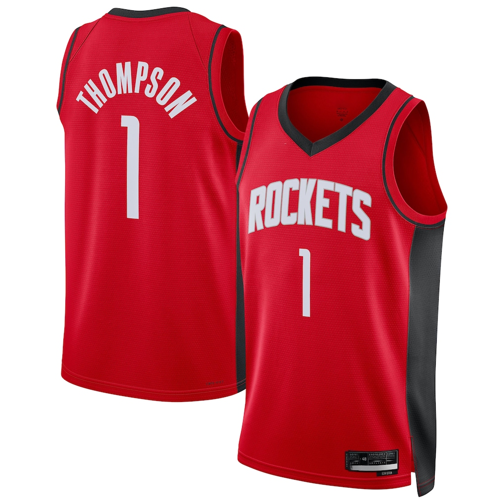 Ldoa H.Rockets #1 Amen Thompson Red Swingman Player Stitched Jerseys-Icon Edition