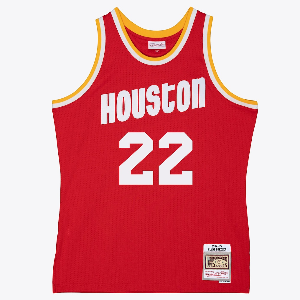 Ldoa H.Rockets #22 Clyde Drexler Mitchell & Ness Red 1994-1995 Swingman Stitched Jerseys