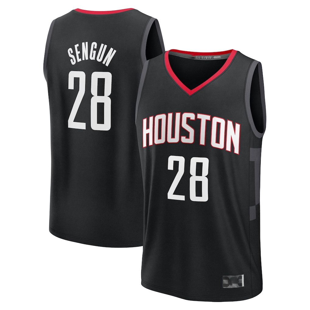 Ldoa H.Rockets #28 Alperen Sengun Black Fast Break Replica Player Stitched Jerseys-Statement Edition