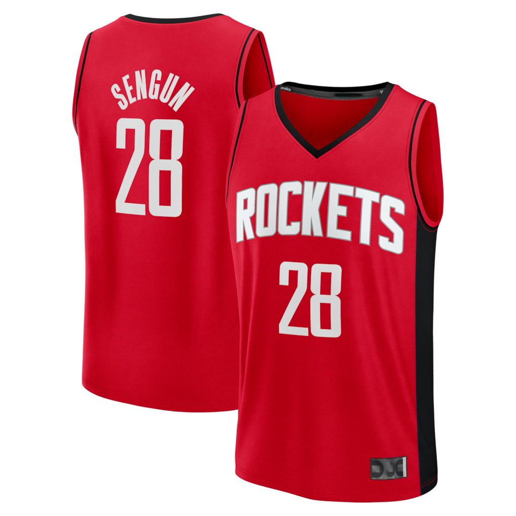 Ldoa H.Rockets #28 Alperen Sengun Red Fast Break Replica Stitched Jerseys-Icon Edition