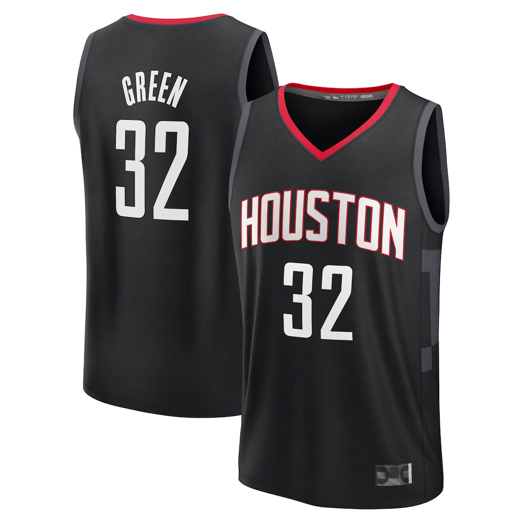 Ldoa H.Rockets #32 Jeff Green Black Fast Break Replica Player Stitched Jerseys-Statement Edition