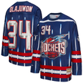 Ldoa H.Rockets #34 Hakeem Olajuwon Mitchell & Ness Navy Maxxed Out Fashion Hockey Stitched Jerseys