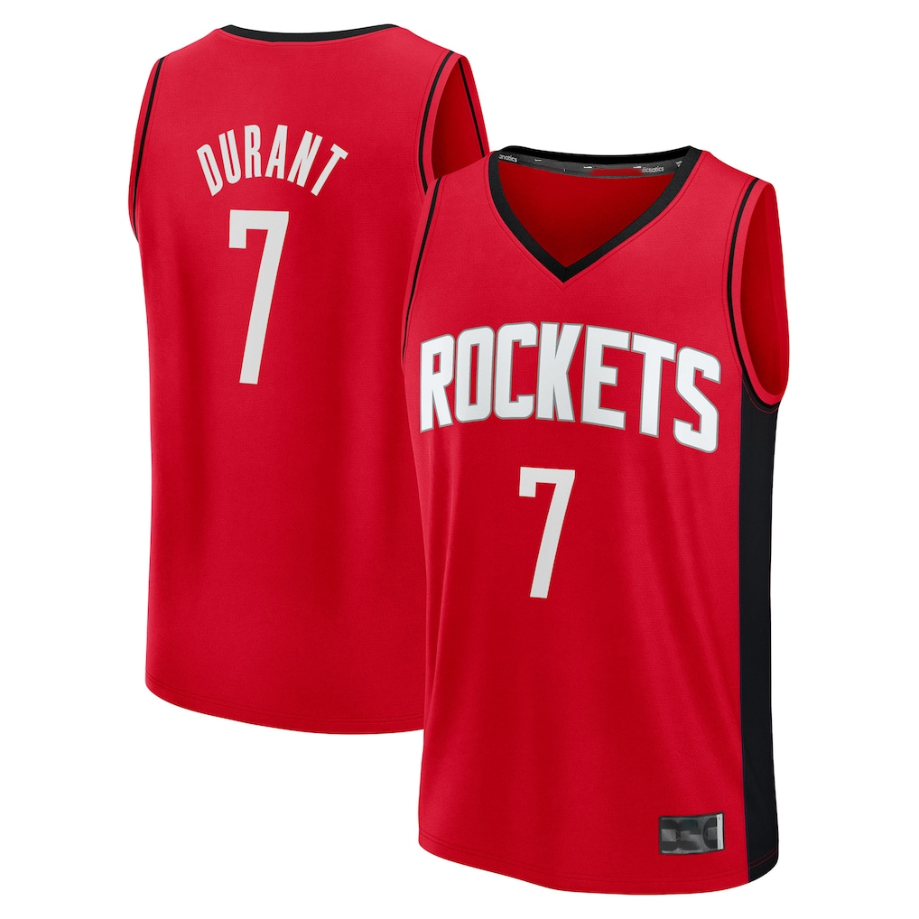 Ldoa H.Rockets #7 Kevin Durant Red Fast Break Replica Player Stitched Jerseys-Icon Edition