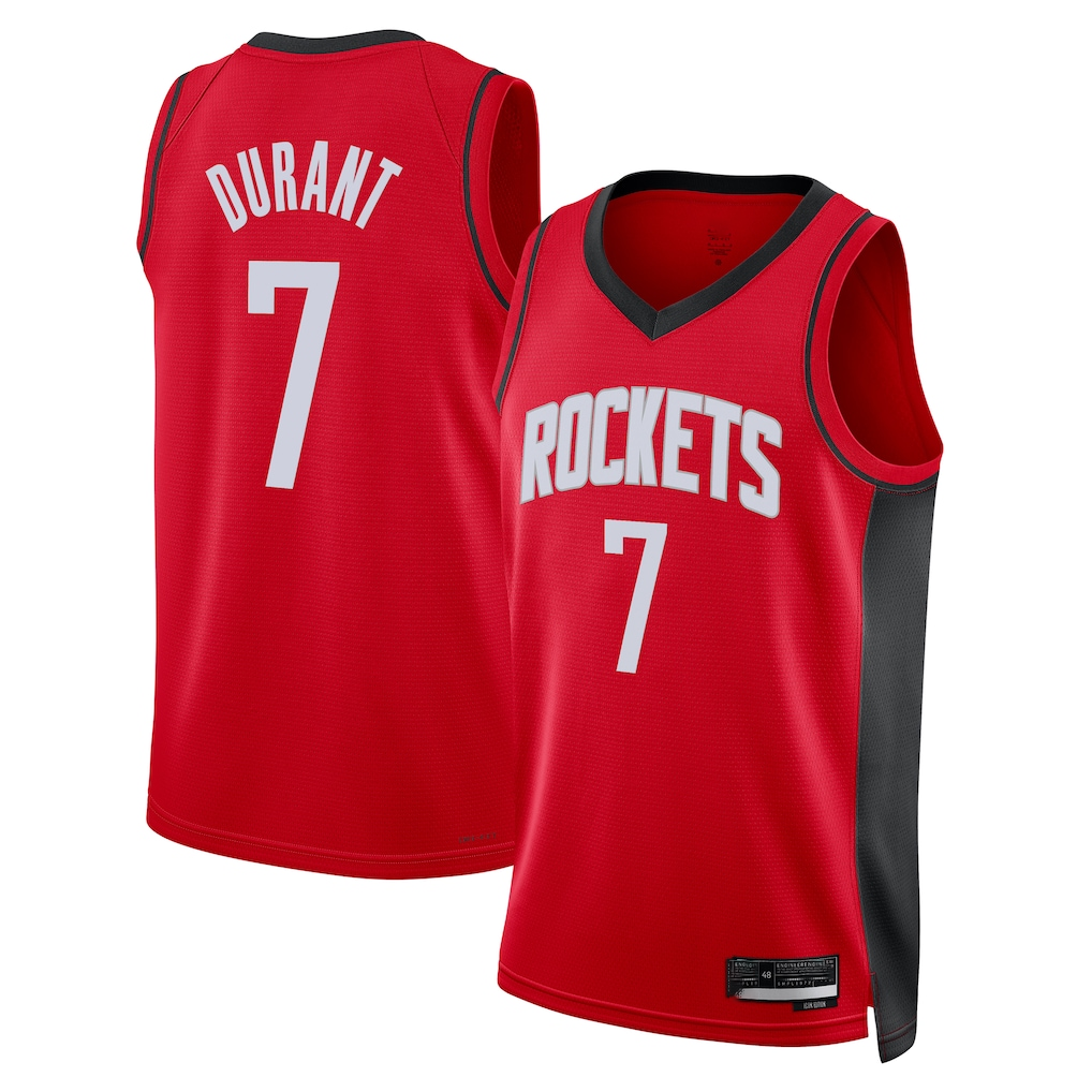 Ldoa H.Rockets #7 Kevin Durant Red Swingman Player Stitched Jerseys-Icon Edition