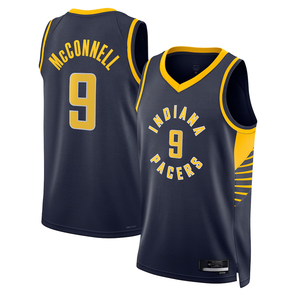 Ldoa I.Pacers #9 T.J. McConnell Navy Swingman Replica Jerseys - Icon Edition