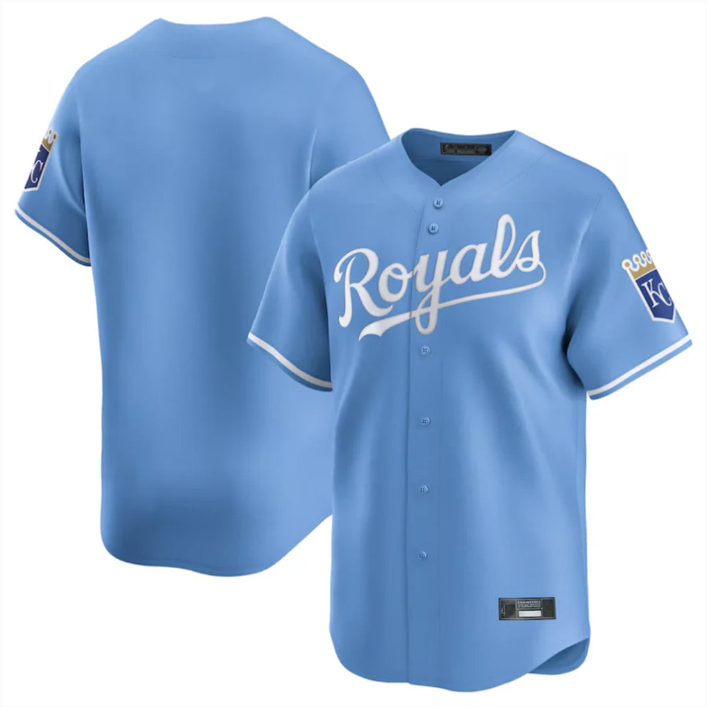 Ldoa KC.Royals Light Blue Alt Limited Home Blank Player Stitched Jerseys