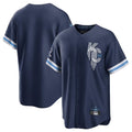 Ldoa KC.Royals Navy City Connect Home Game Blank Player Stitched Jerseys