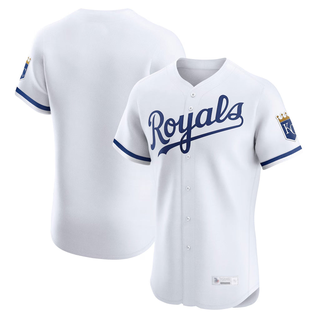 Ldoa KC.Royals White Alt Limited Elite Home Blank Player Stitched Jerseys