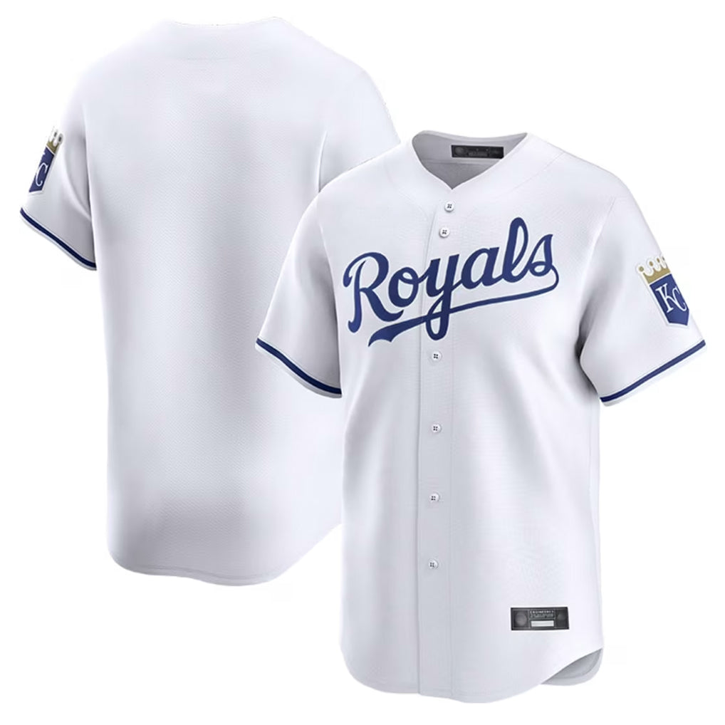 Ldoa KC.Royals White Alt Limited Home Blank Player Stitched Jerseys