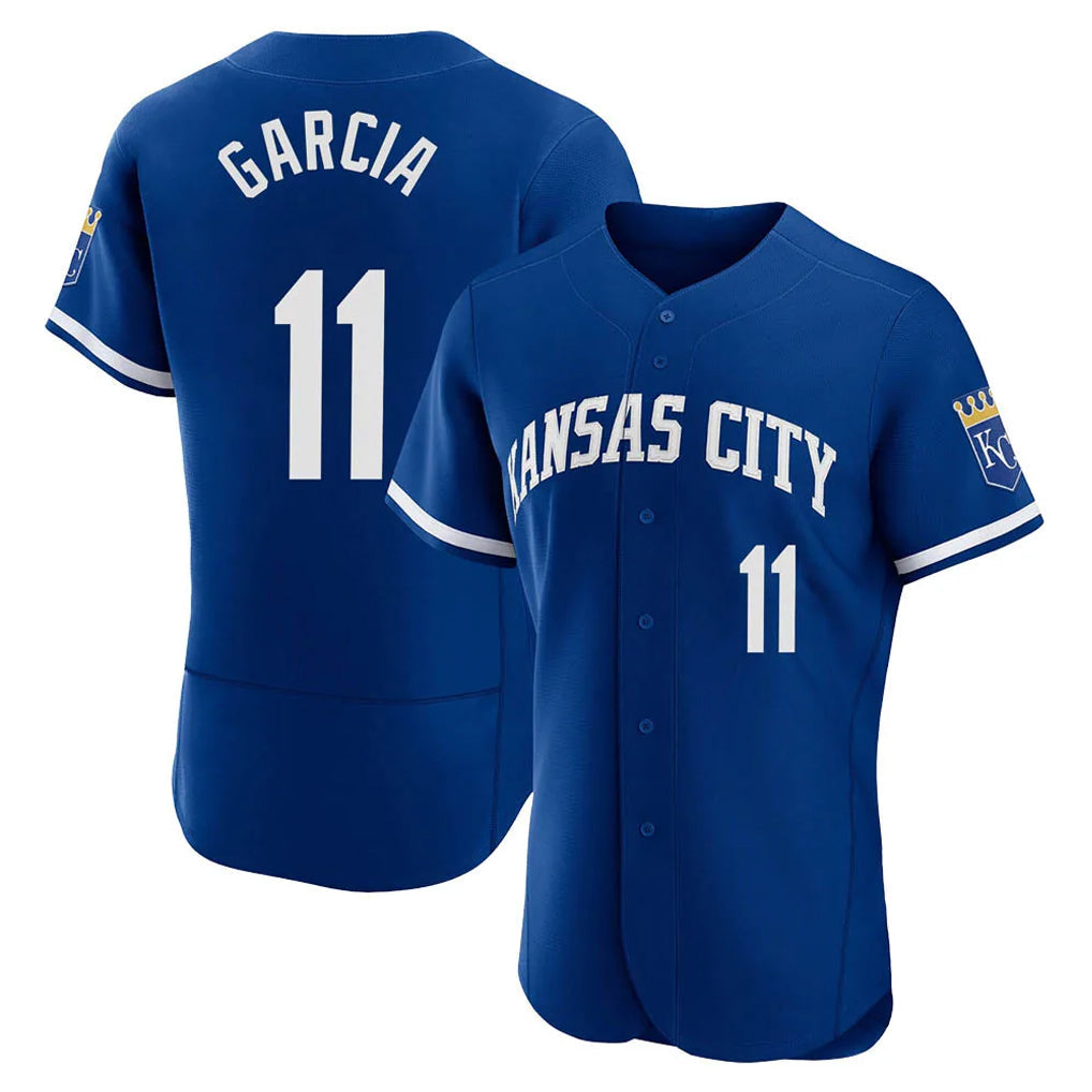 Ldoa KC.Royals #11 Maikel Garcia Player Royal City Connect Limited Elite Home Game Stitched Jerseys