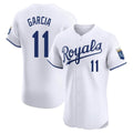 Ldoa KC.Royals #11 Maikel Garcia Player White Alt Limited Elite Home Stitched Jerseys