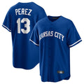 Ldoa KC.Royals #13 Salvador Perez Player Royal Game Home Stitched Jerseys
