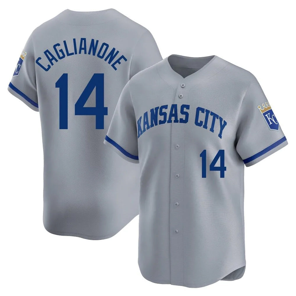 Ldoa KC.Royals #14 Jac Caglianone Player Gray Limited Home Stitched Jerseys