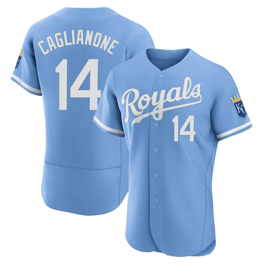 Ldoa KC.Royals #14 Jac Caglianone Player Light Blue Alt Limited Elite Home Stitched Jerseys