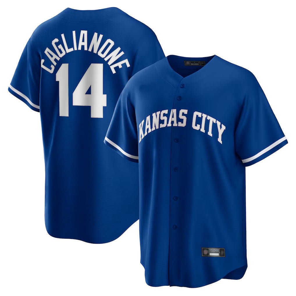 Ldoa KC.Royals #14 Jac Caglianone Player Royal Game Home Stitched Jerseys