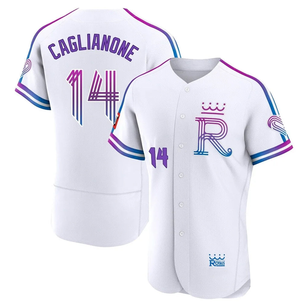 Ldoa KC.Royals #14 Jac Caglianone Player White 2026 City Connect Limited Elite Home Stitched Jerseys