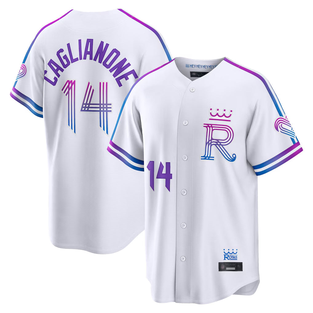 Ldoa KC.Royals #14 Jac Caglianone Player White 2026 City Connect Limited Home Stitched Jerseys