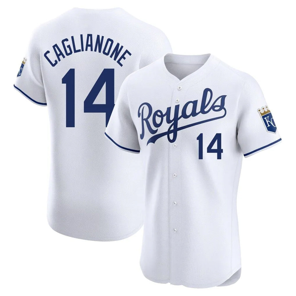 Ldoa KC.Royals #14 Jac Caglianone Player White Alt Limited Elite Home Stitched Jerseys