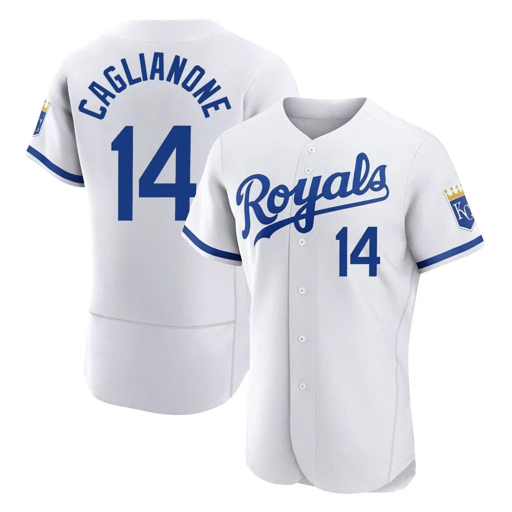 Ldoa KC.Royals #14 Jac Caglianone Player White Limited Elite Home Game Stitched Jerseys