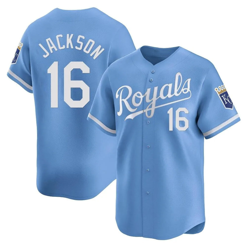Ldoa KC.Royals #16 Bo Jackson Player Light Blue Alt Limited Home Stitched Jerseys