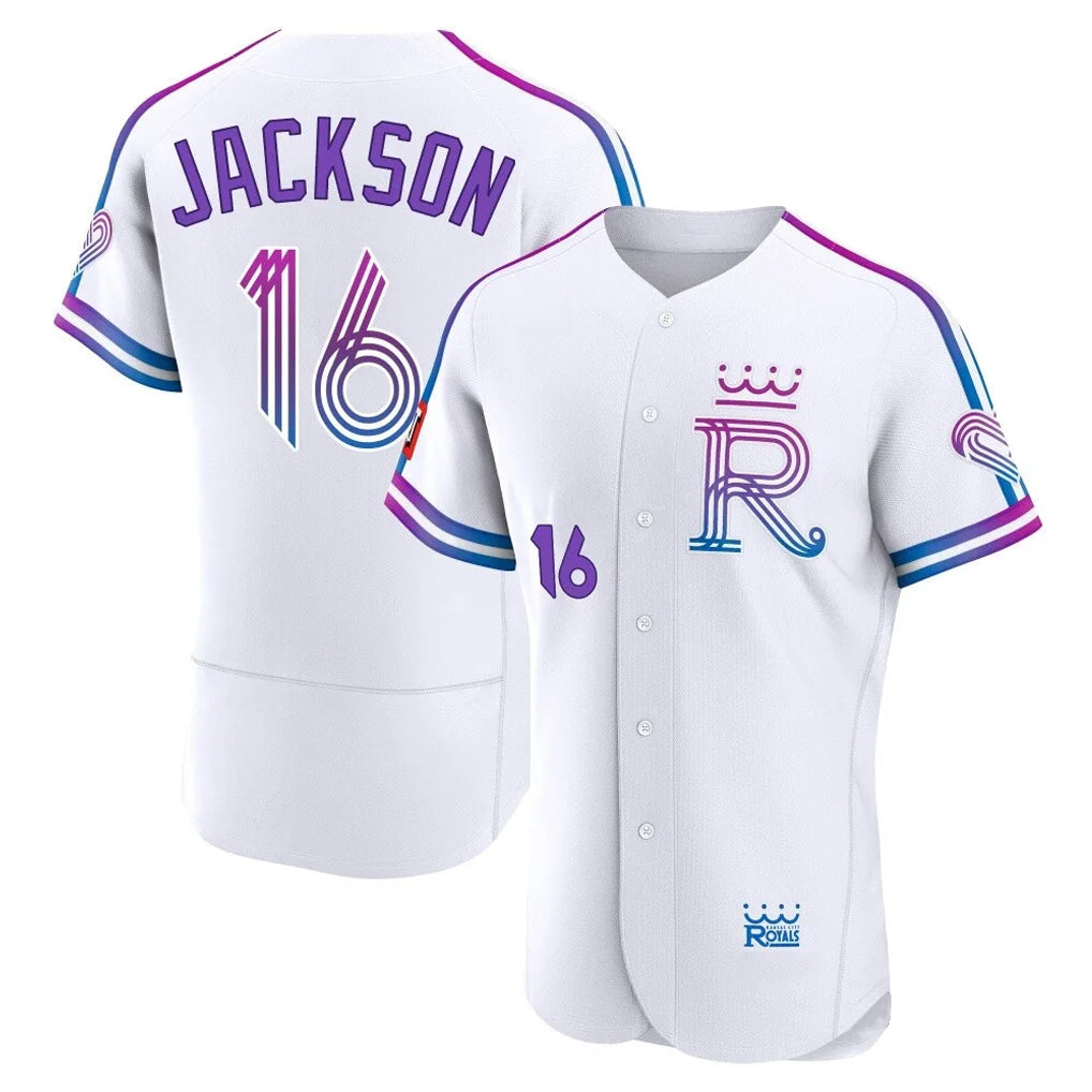 Ldoa KC.Royals #16 Bo Jackson Player White 2026 City Connect Limited Elite Home Stitched Jerseys